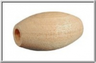 Holzperle, Olive, natur, ca. 14x25 mm, 1 Stk.